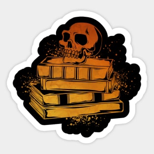 Skulls on books - Dark Academia Sticker